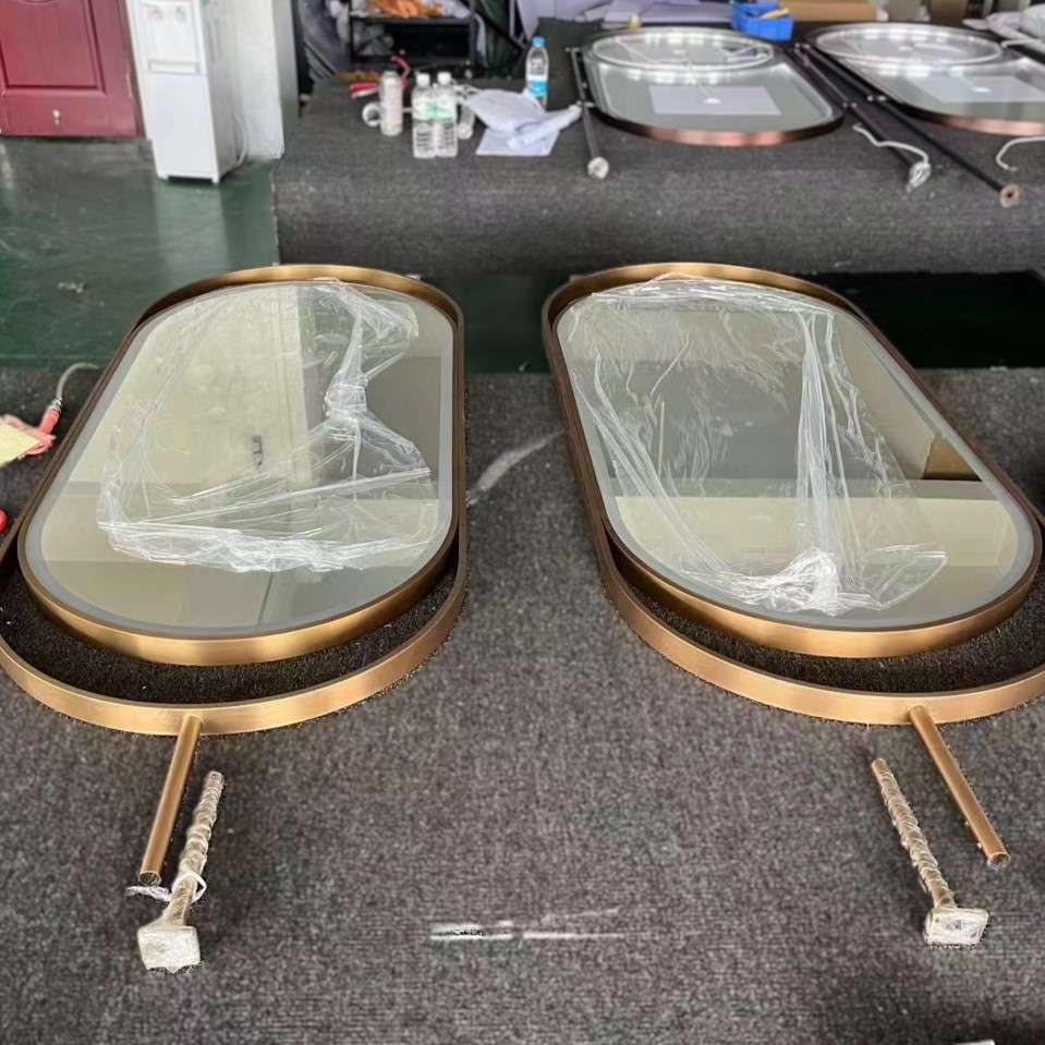 Modern light luxury elliptical mirror lamp