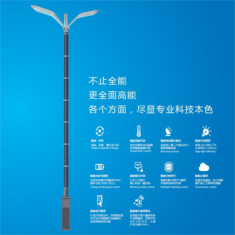 双头超亮太阳能路灯