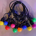 Colourful Round Bulb String Lights For Outdoor Decoration