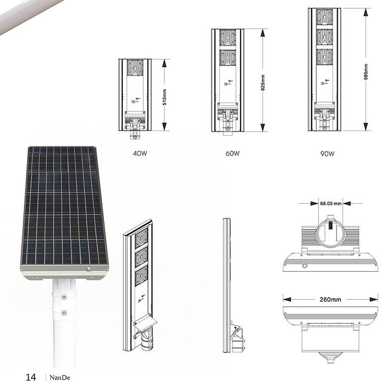 Multi angle illuminated solar street lights