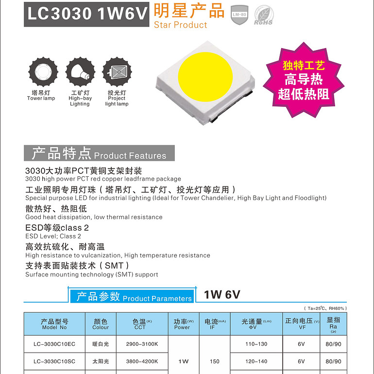 3030LED lamp bead