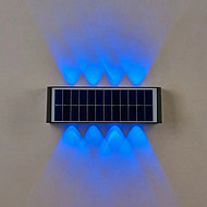 Solar outdoor blue wall lamp