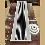 Long strip air conditioning vents with LED lighting