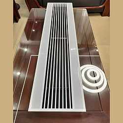 Long strip air conditioning vents with LED lighting