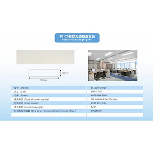 30120 New Borderless Direct Illuminating Flat Panel Light