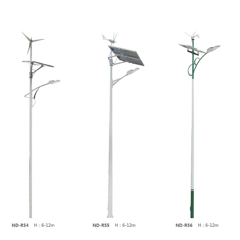 Environmentally friendly wind and solar powered street lights