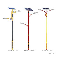 Solar street lights with different heights