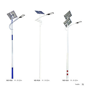 Complete set of outdoor solar street lights