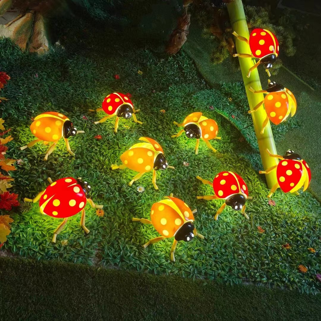 Outdoor simulated ladybug landscape light