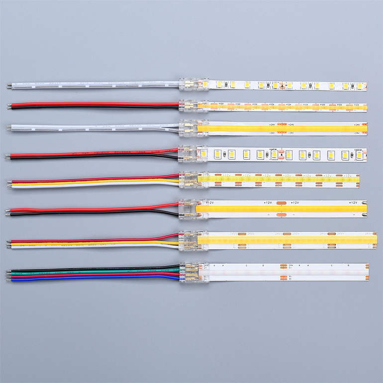 Solderless Butt Connector Single Colour COB Light Strip