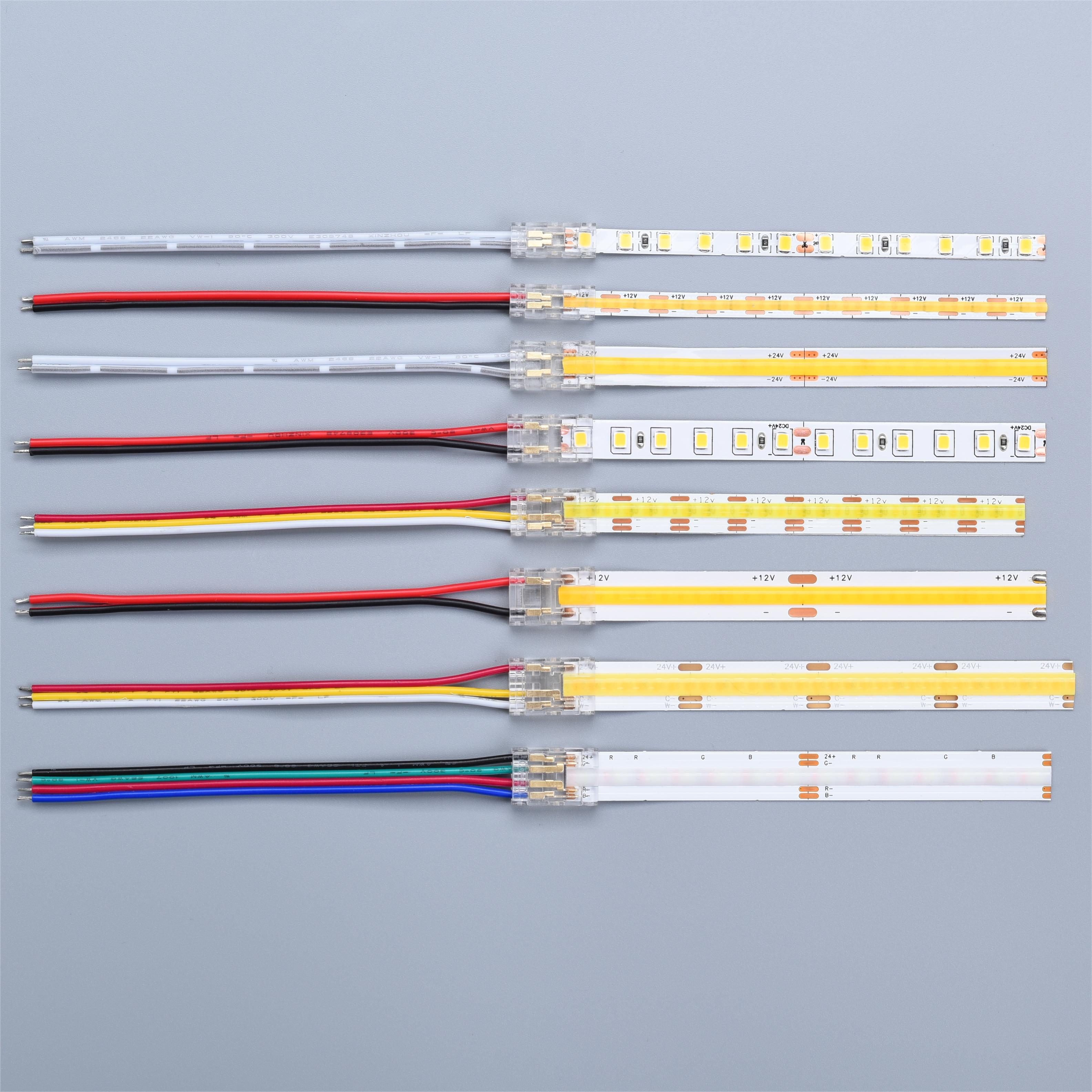 Solderless Butt Connector Single Colour COB Light Strip