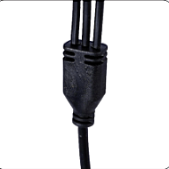 3-Core One-Drag Triple Y Waterproof Connector