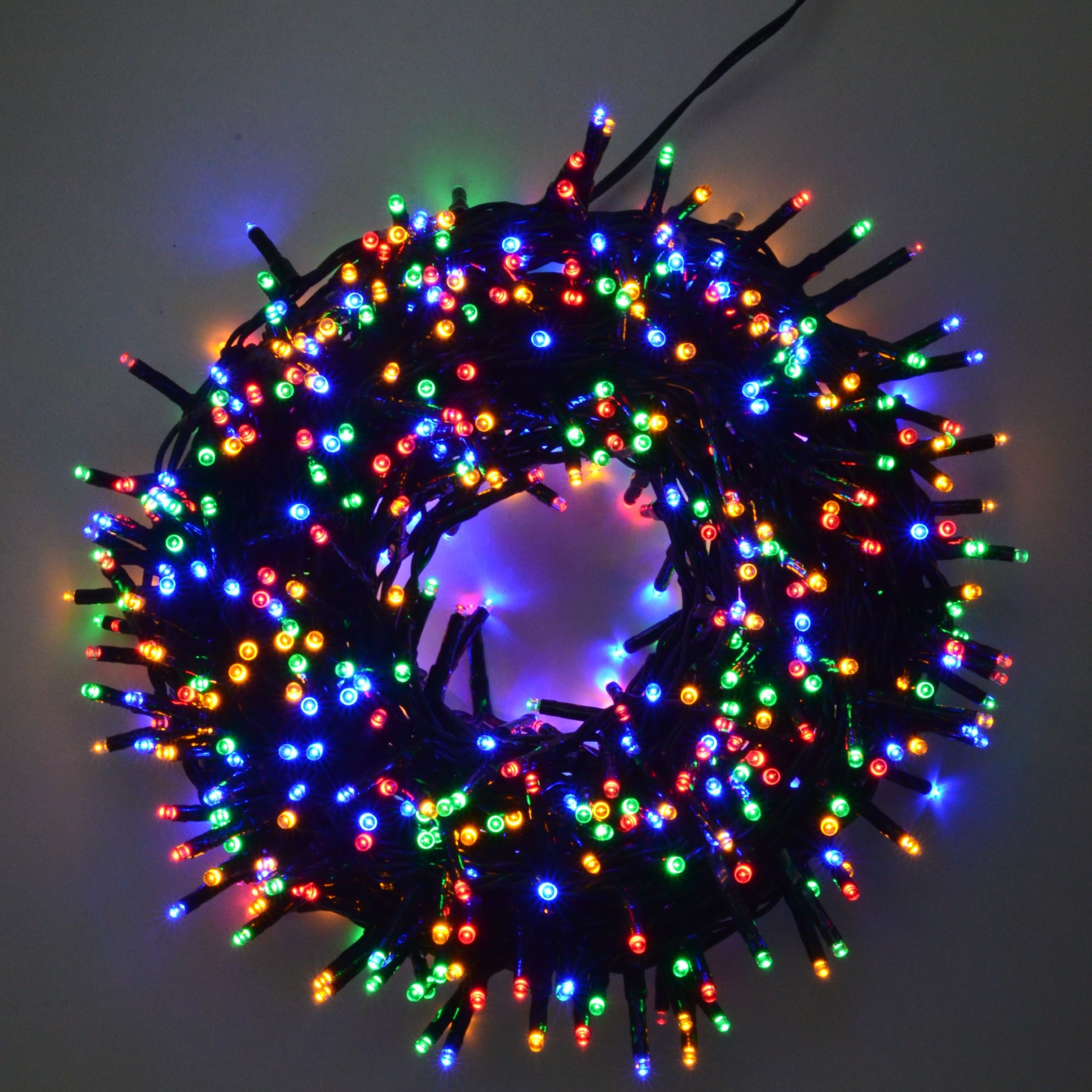 Colored bubble ball light string