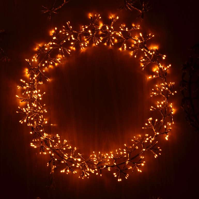 Orange bubble ball light string