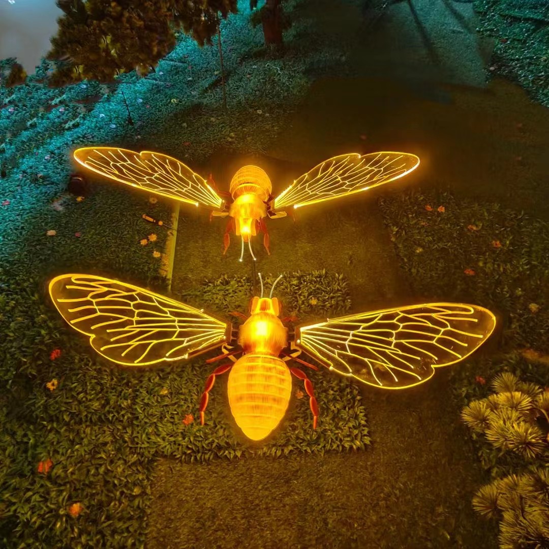 Outdoor waterproof little bee decorative light