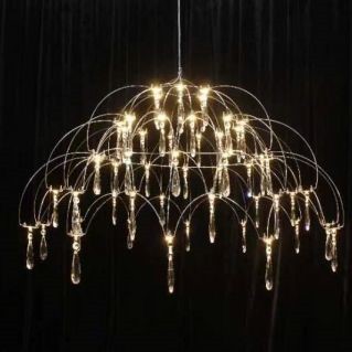 Italian-style luxury villa crystal chandelier