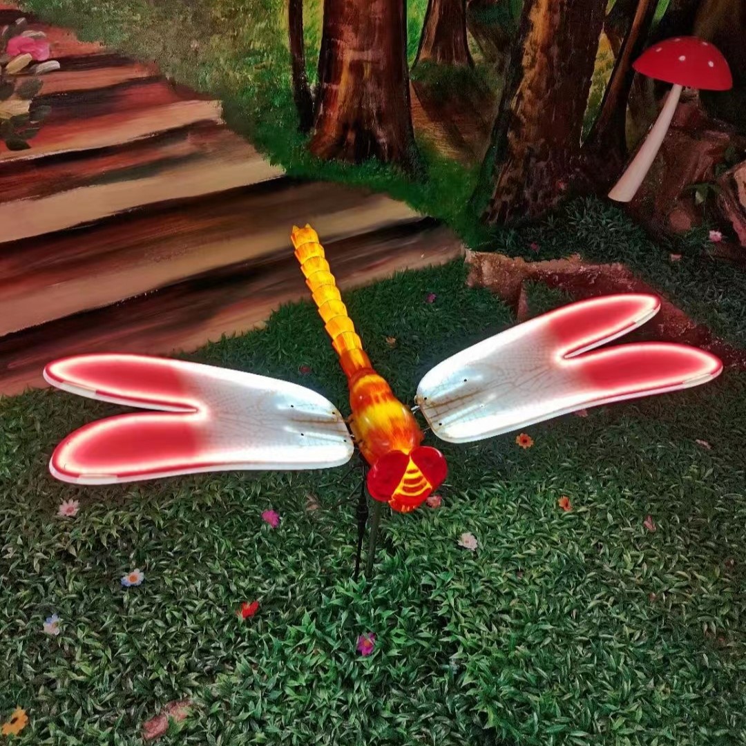 Modern artificial dragonfly landscape lights