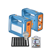 Portable solar emergency floodlight