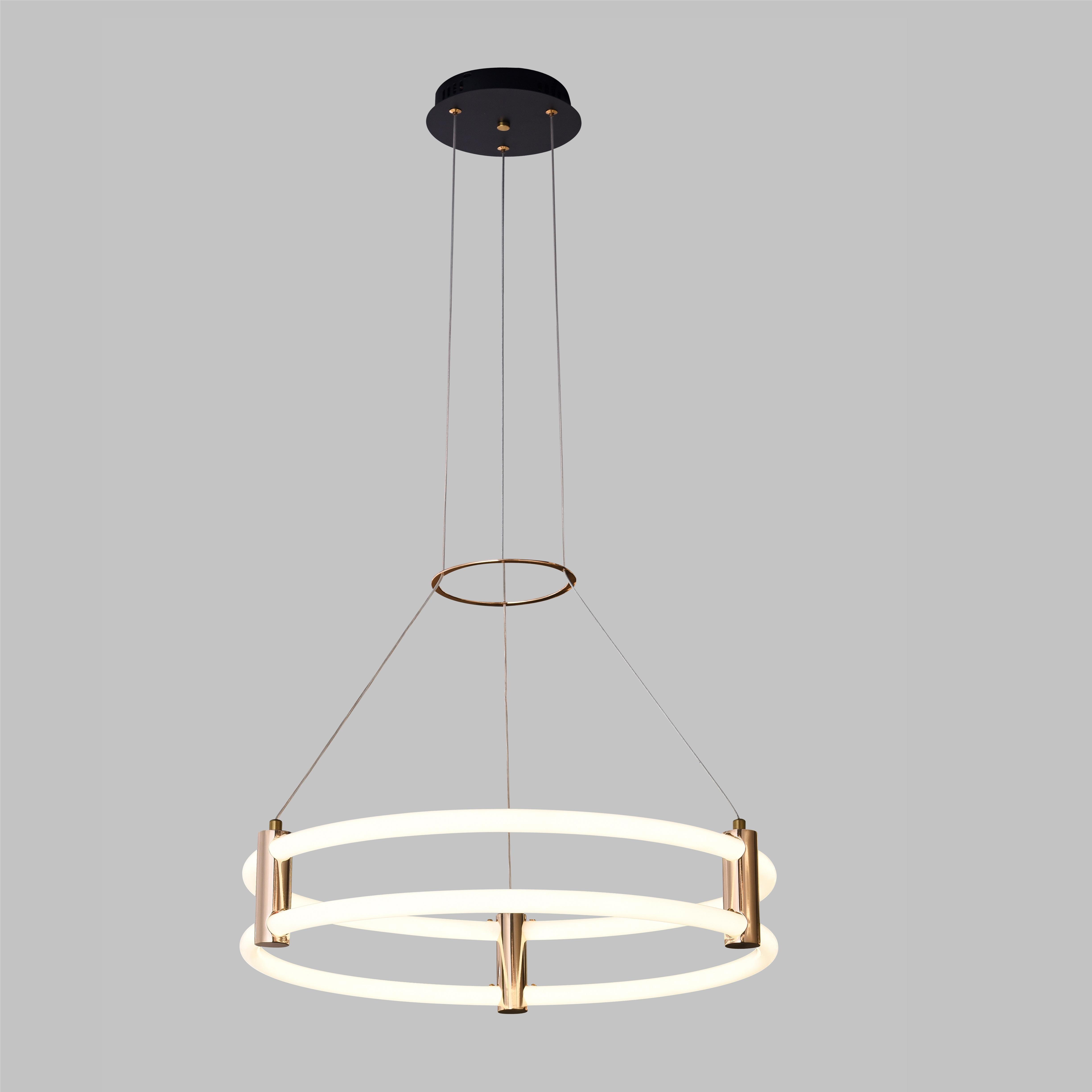High end ambiance double circular pendant lamp