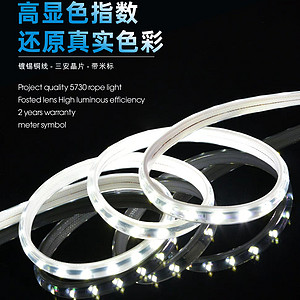 High voltage LED strip with tinned copper wire