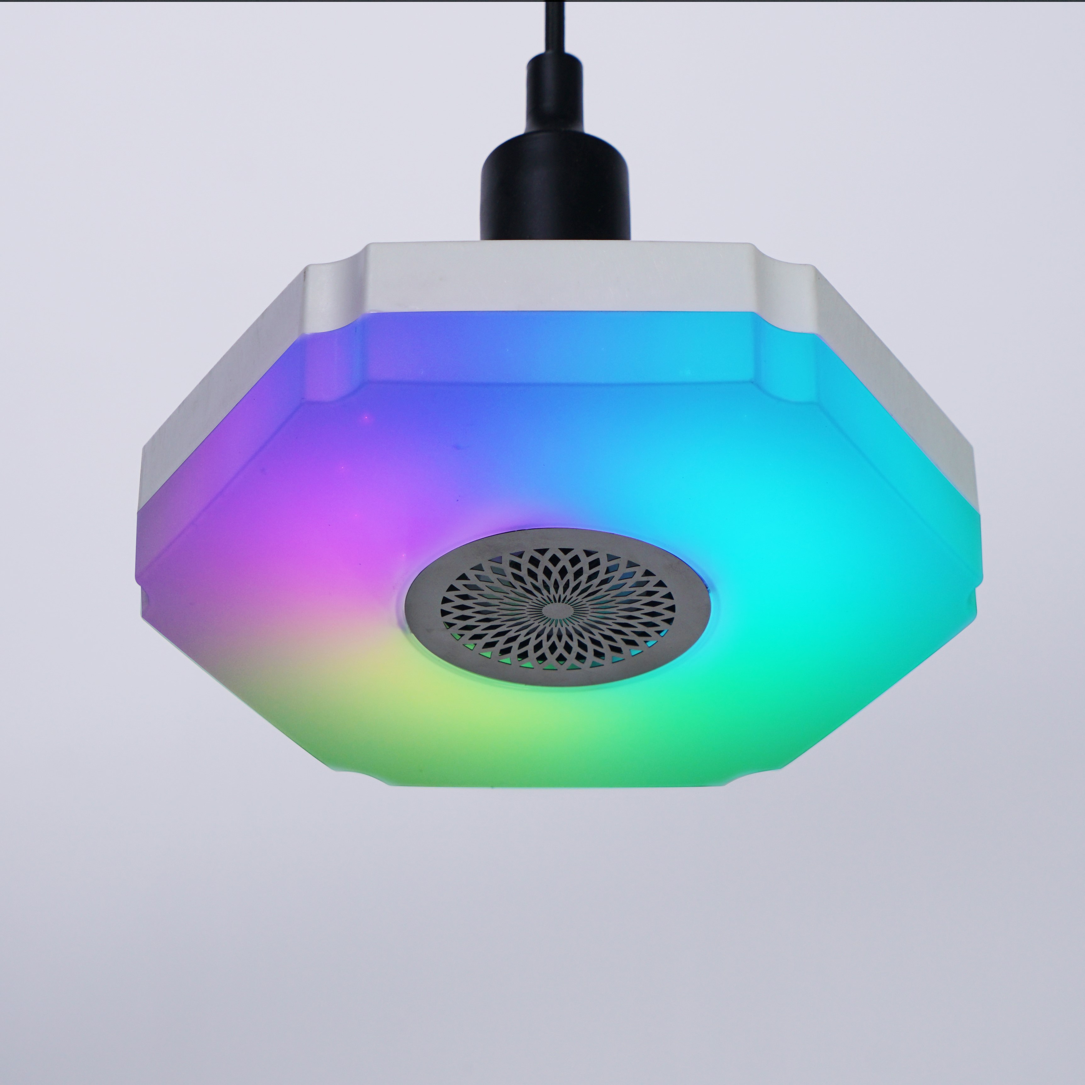 LED设计感彩色六角吊灯