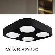 Surface mounted LED square four head down light
