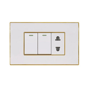 Rose gold frame double open one socket