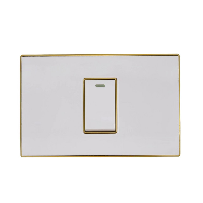 Rose gold frame single switch socket