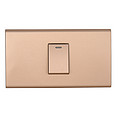 Rose gold single-switch socket