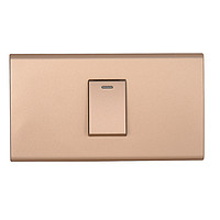 Rose gold single-switch socket