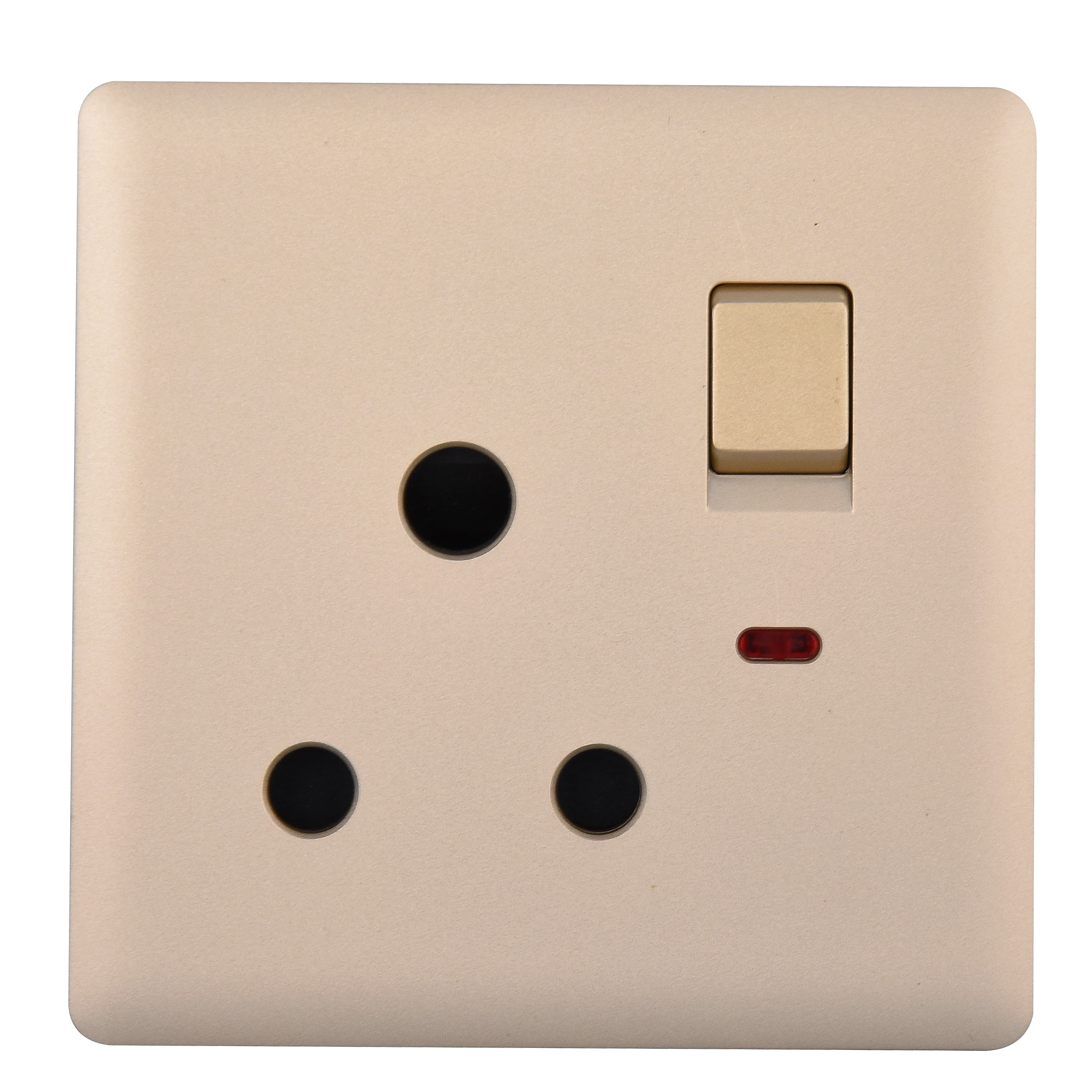 Square one-open three-pin socket