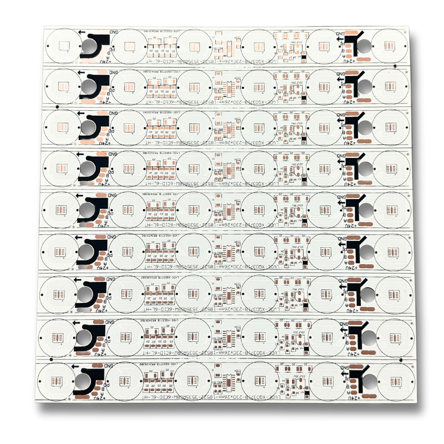 Multi row all carbon steel circuit board