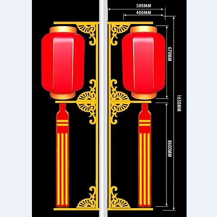 户外道路亮化装饰灯笼路灯