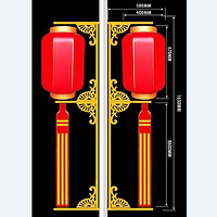户外道路亮化装饰灯笼路灯