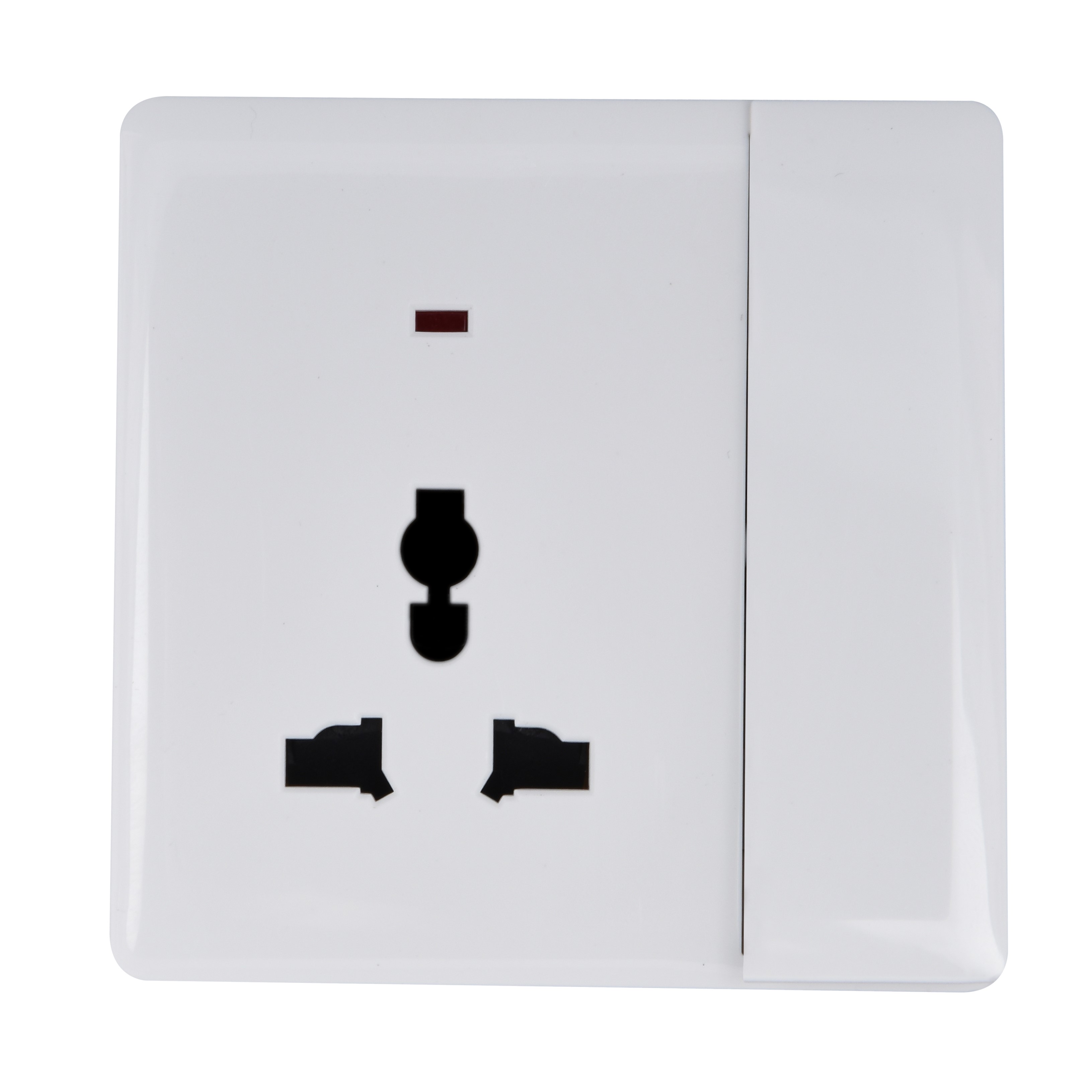White one-switch, one-position socket
