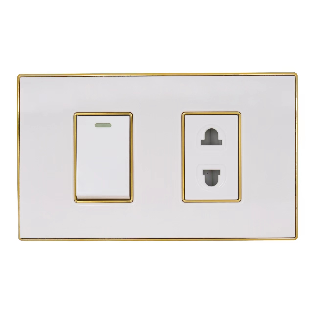 Rose gold frame one-switch one-position socket