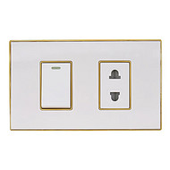 Rose gold frame one-switch one-position socket