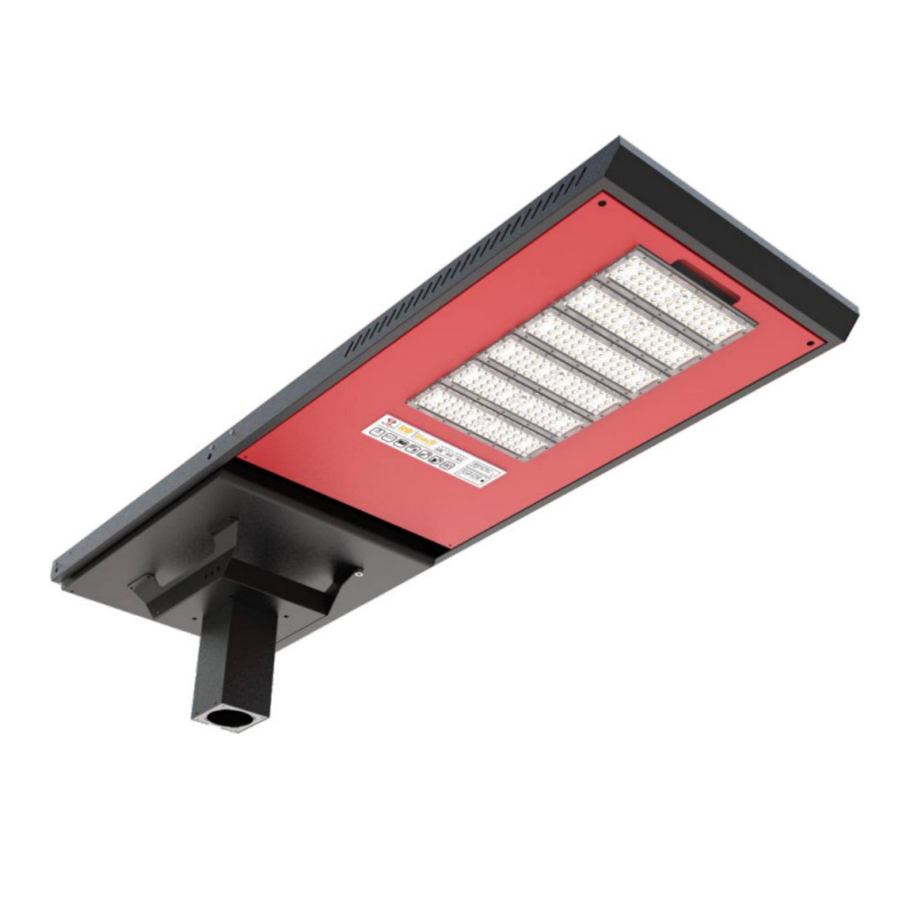 Unique black and red panel monocrystalline silicon street light