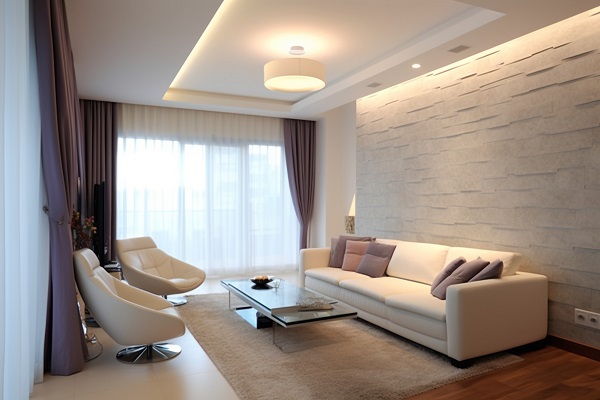 客厅简约白色轨道灯数量和布局的设计灵感