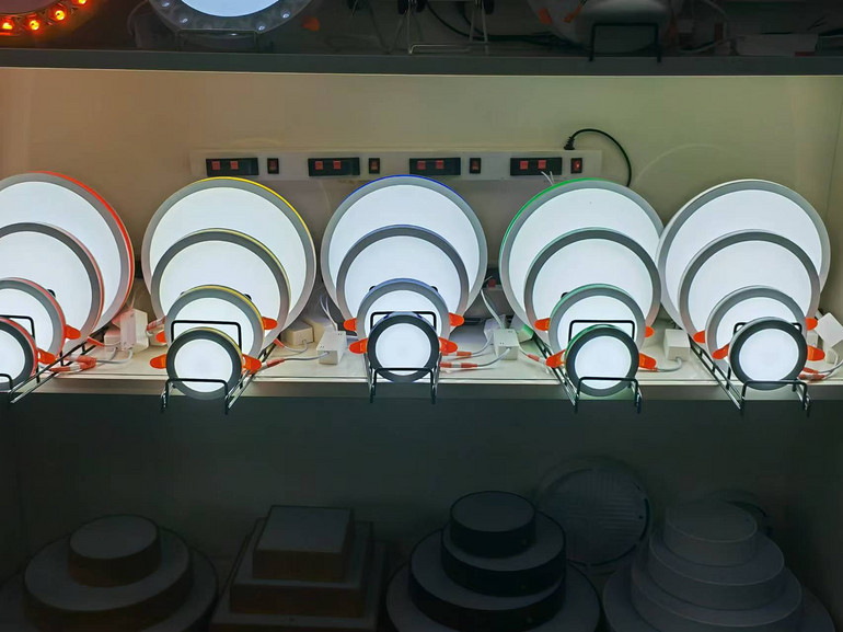 LED surface mounted color framed anti glare flat panel light