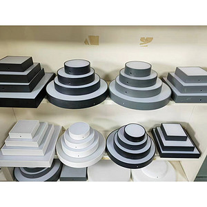 Borderless square circular surface mounted flat panel light