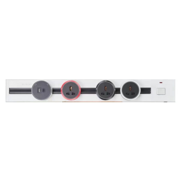 Mobile power concealed track socket