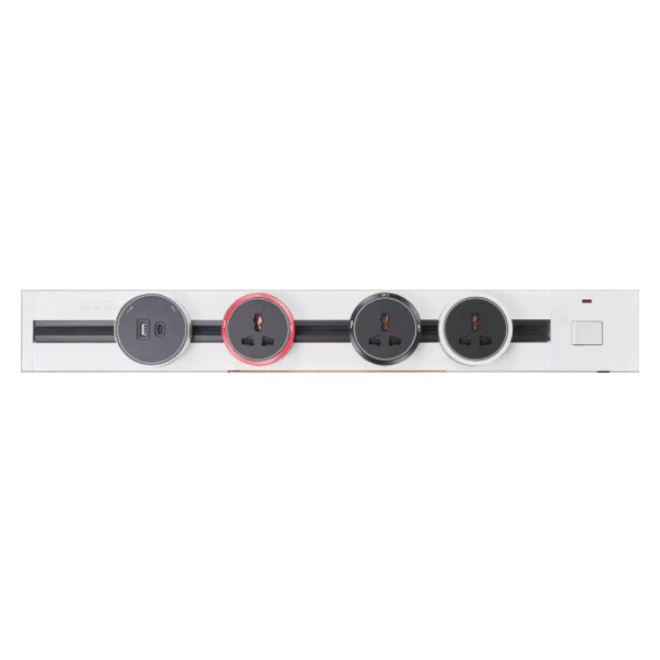 Mobile power concealed track socket