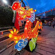 Custom holiday lantern Chinese dragon shape