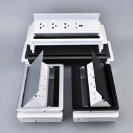 Embedded socket for tabletop conference table