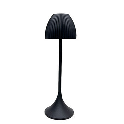 Black minimalist mushroom table lamp