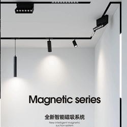 Intelligent magnetic track spotlight