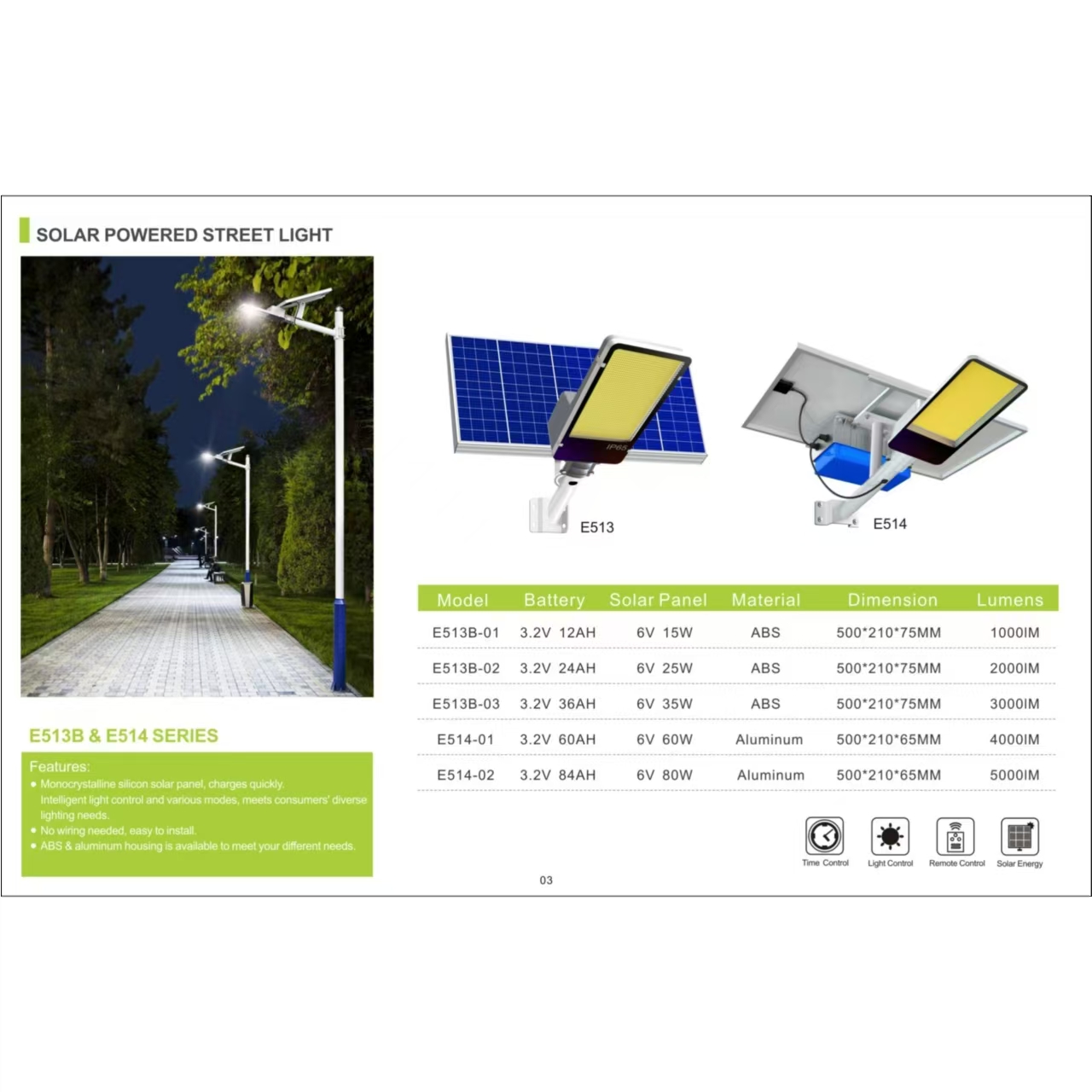 Solar street light LED super bright new high-power waterproof strip lamp pole