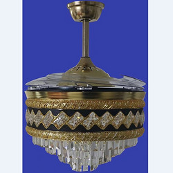 New energy-saving gorgeous crystal fan light