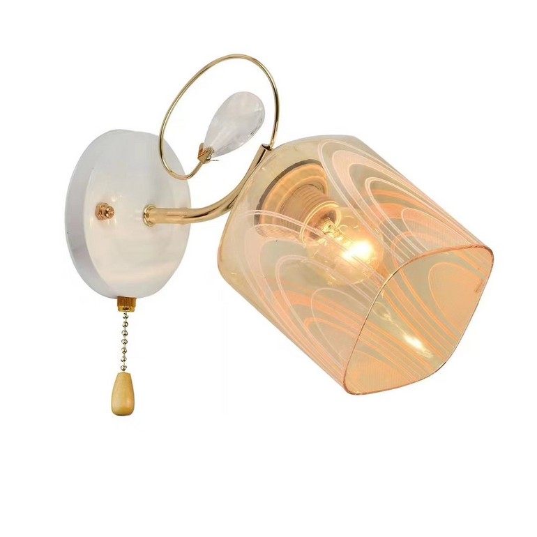 Light luxury wall light with pull switch